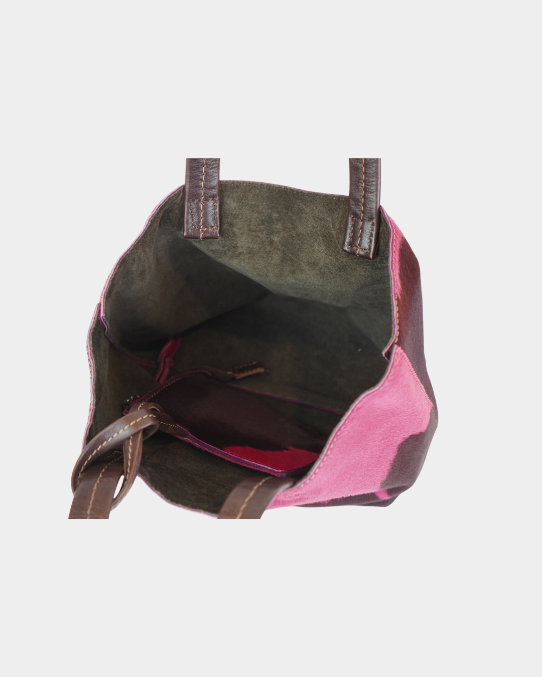 Pink Cow Print Pony Hair Bag