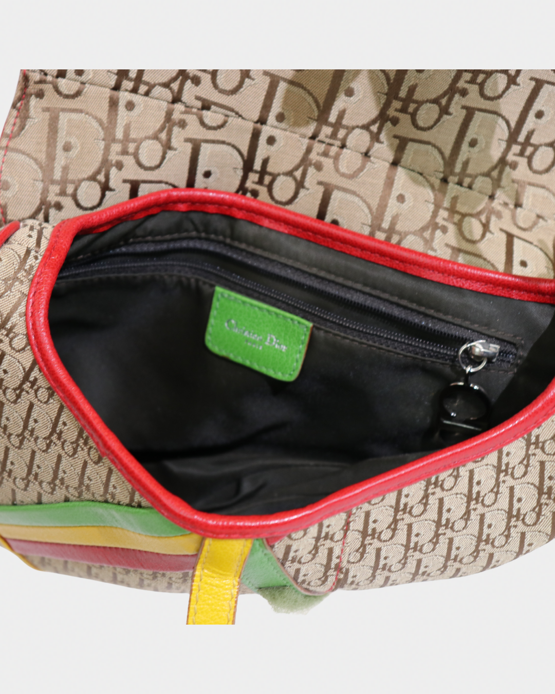 Christian Dior Diorissimo Rasta Saddle Bag
