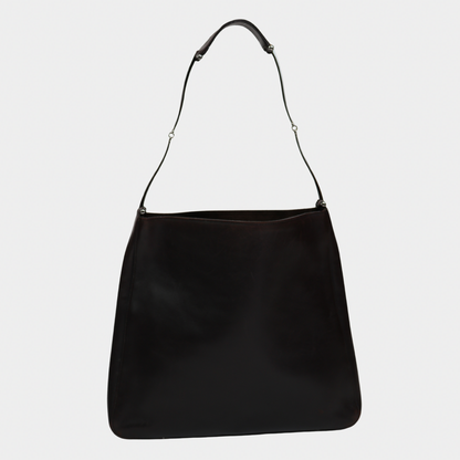 Gucci Metal Horsebit Handle Leather Tote