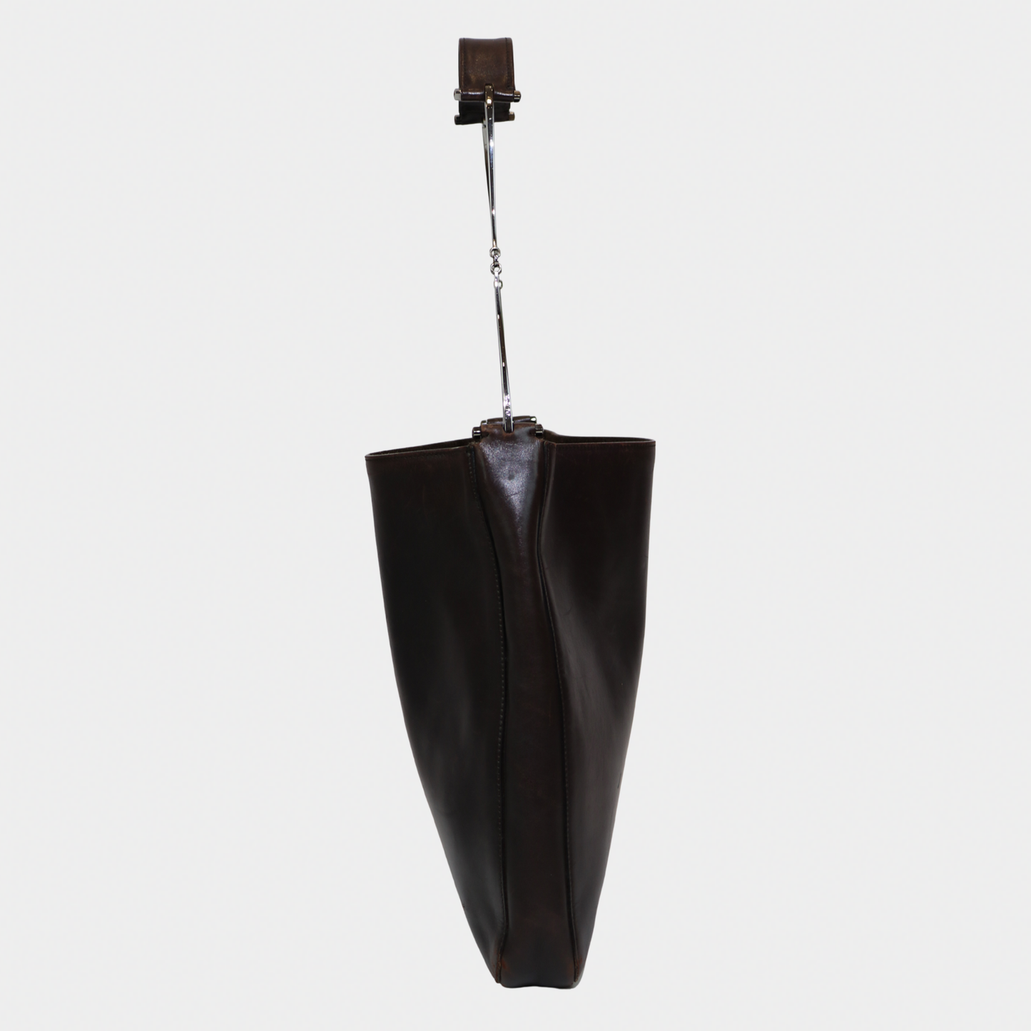Gucci Metal Horsebit Handle Leather Tote
