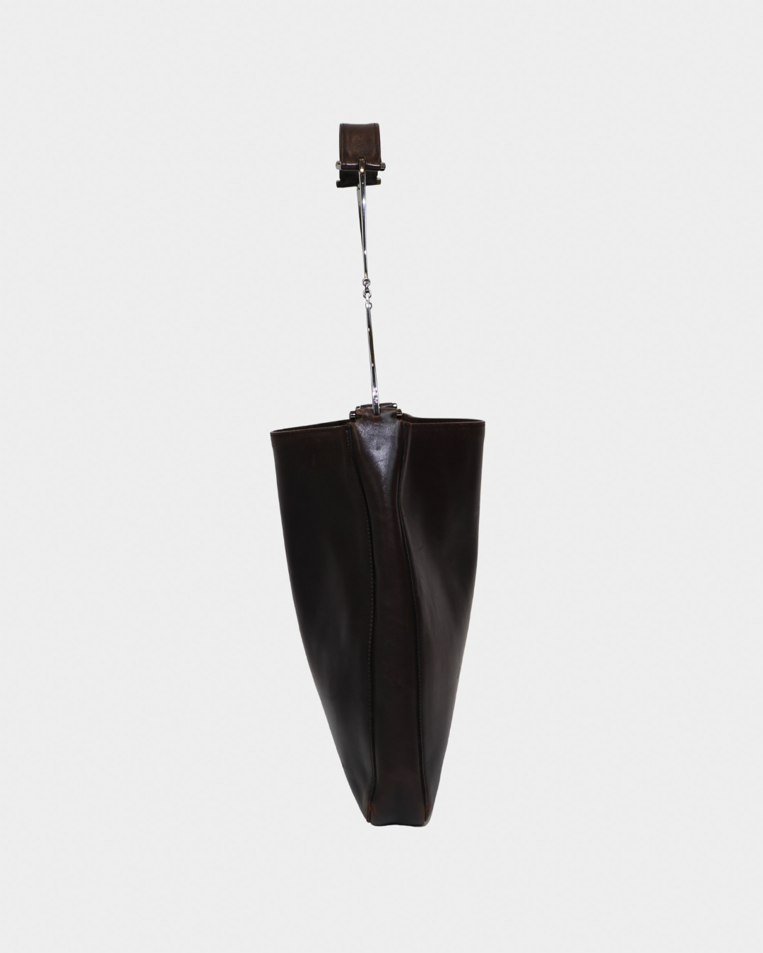 Gucci Metal Horsebit Handle Leather Tote
