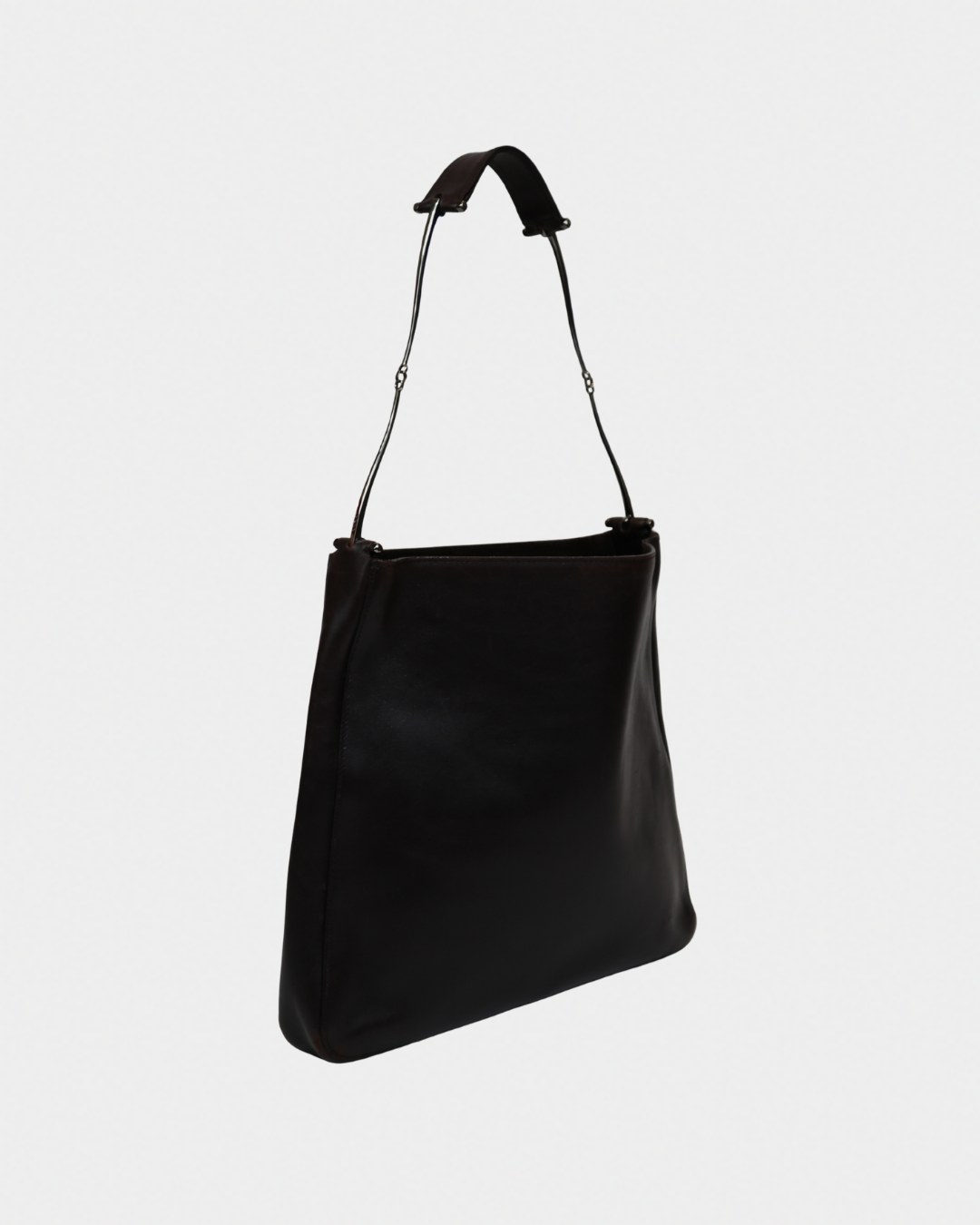 Gucci Metal Horsebit Handle Leather Tote