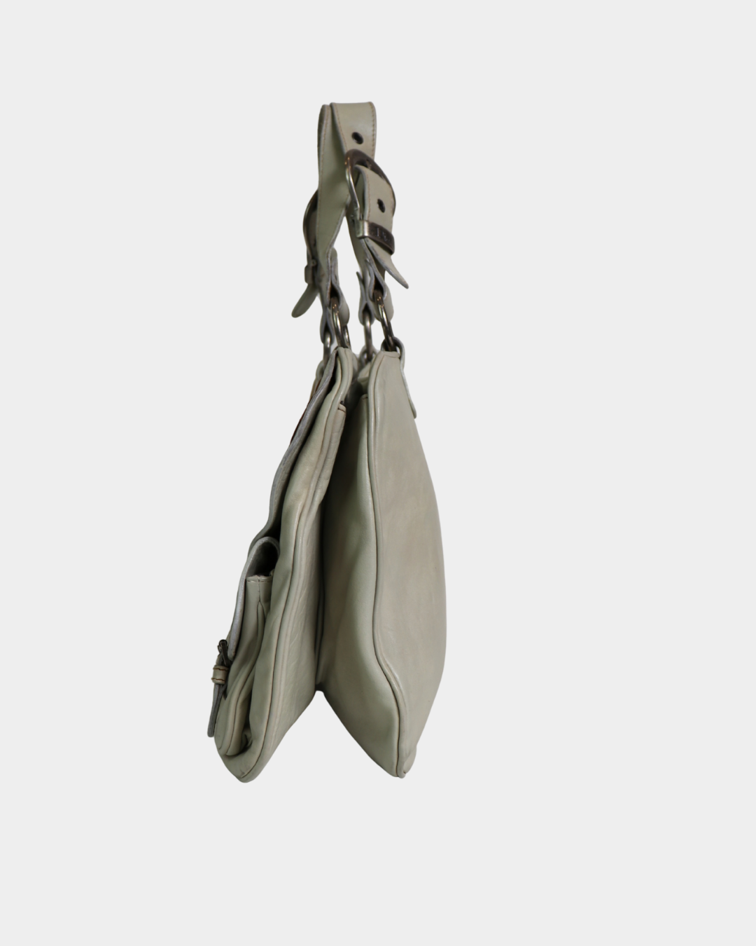 Dior 2006 Cream Gaucho Saddle Bag