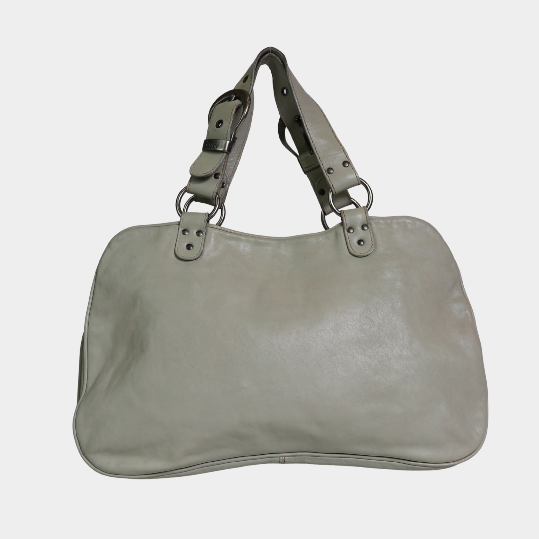 Dior 2006 Cream Gaucho Saddle Bag