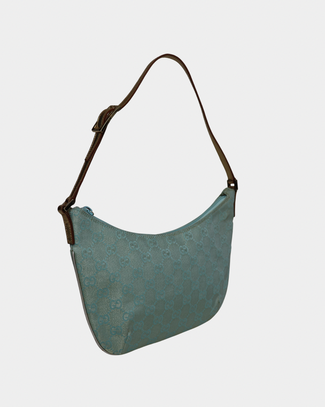 Gucci Iridescent Baby Blue Monogram Shoulder Bag