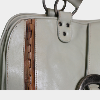 Dior 2006 Cream Gaucho Saddle Bag