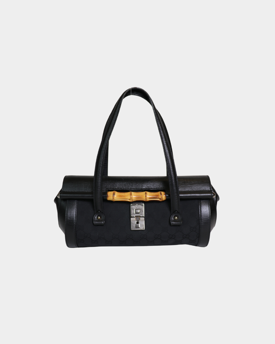 Gucci Black Bamboo Bullet Bag