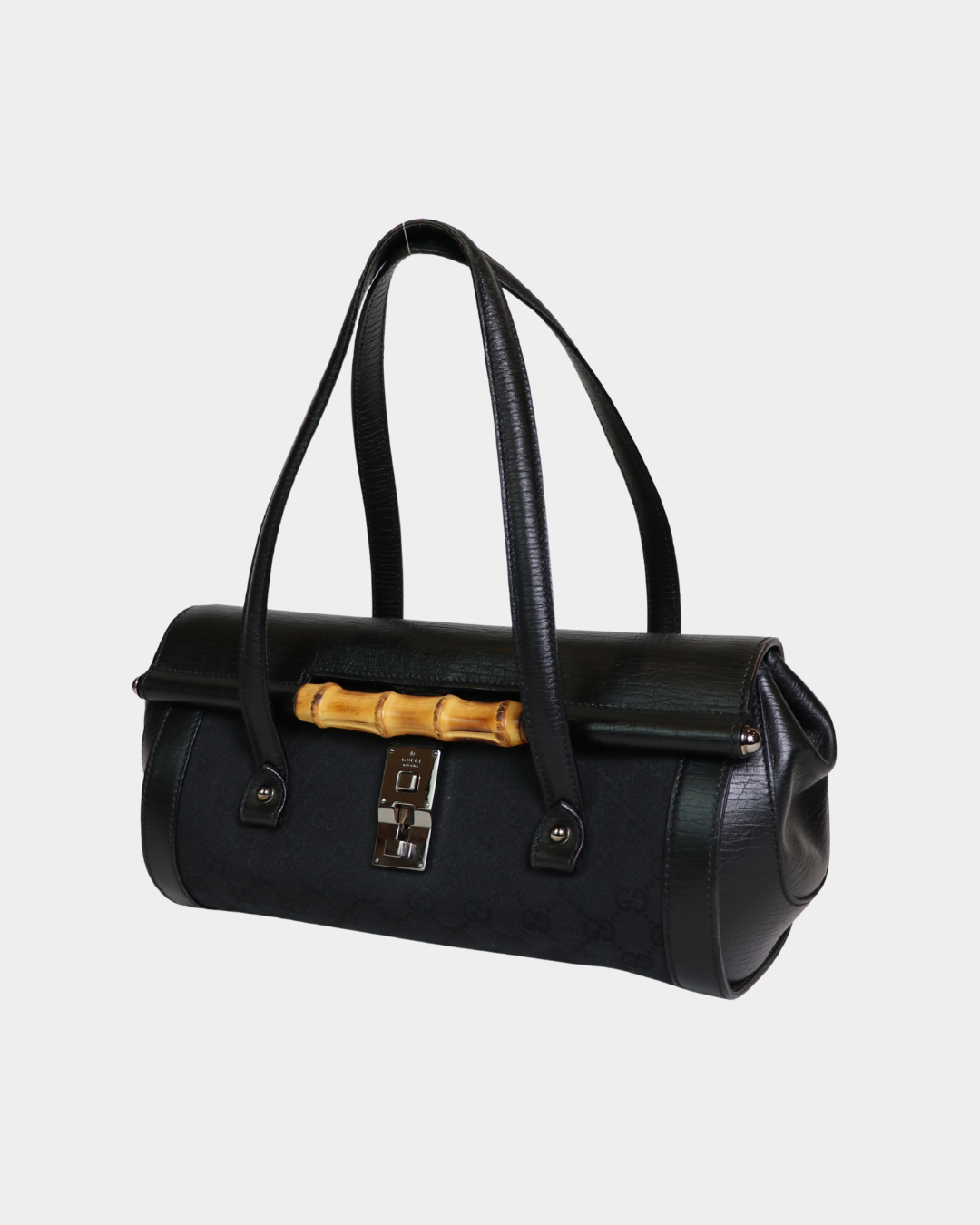 Gucci Black Bamboo Bullet Bag