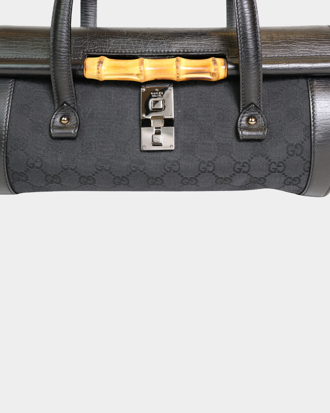 Gucci Black Bamboo Bullet Bag