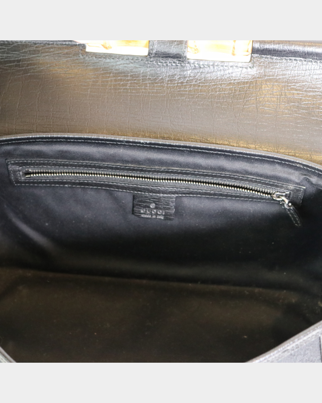 Gucci Black Bamboo Bullet Bag