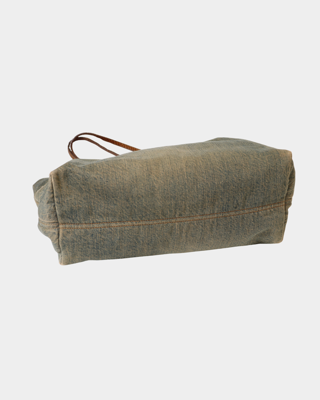 Fendi Washed Denim Tote w/Python Strap