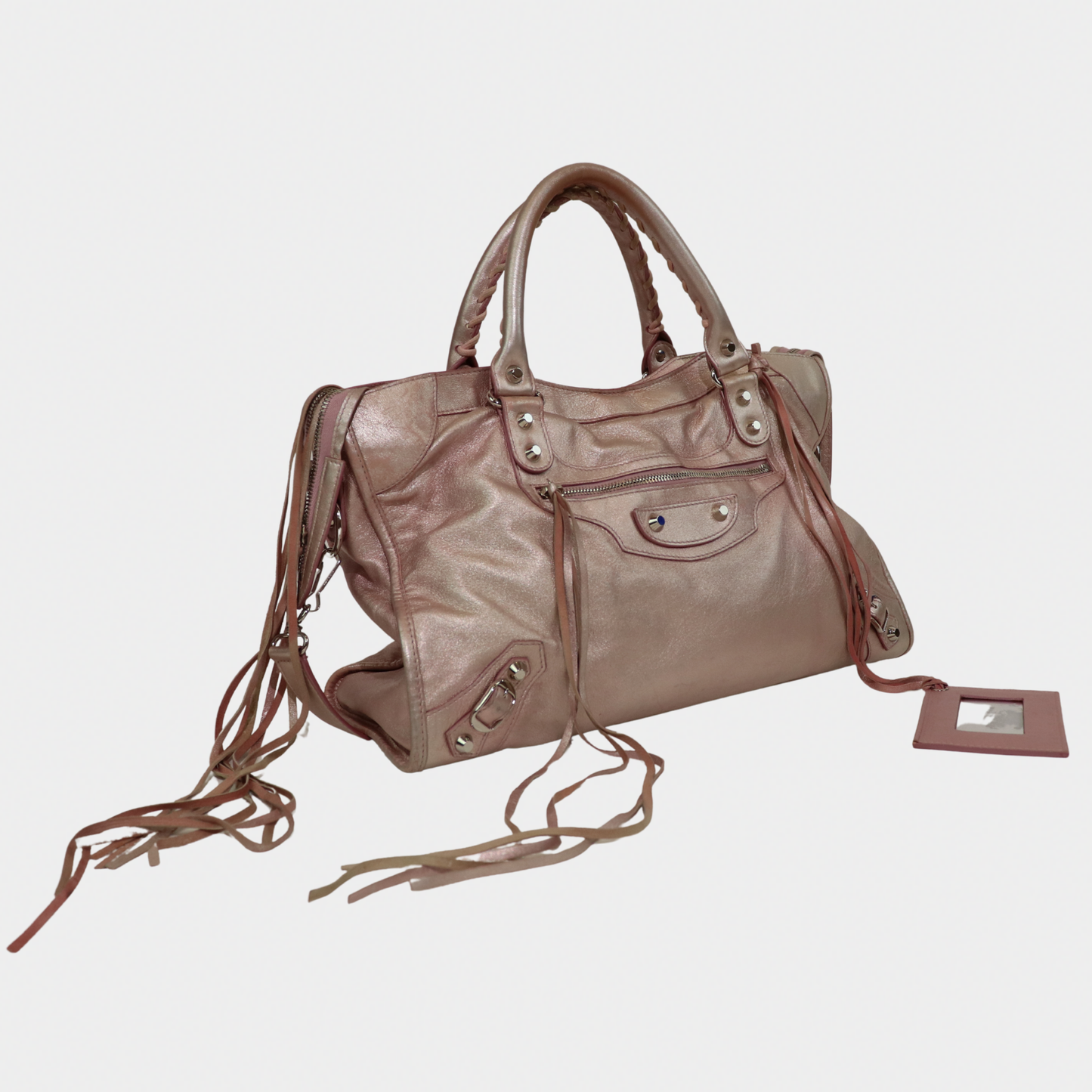 Limited Edition Metallic Pink Balenciaga City Bag