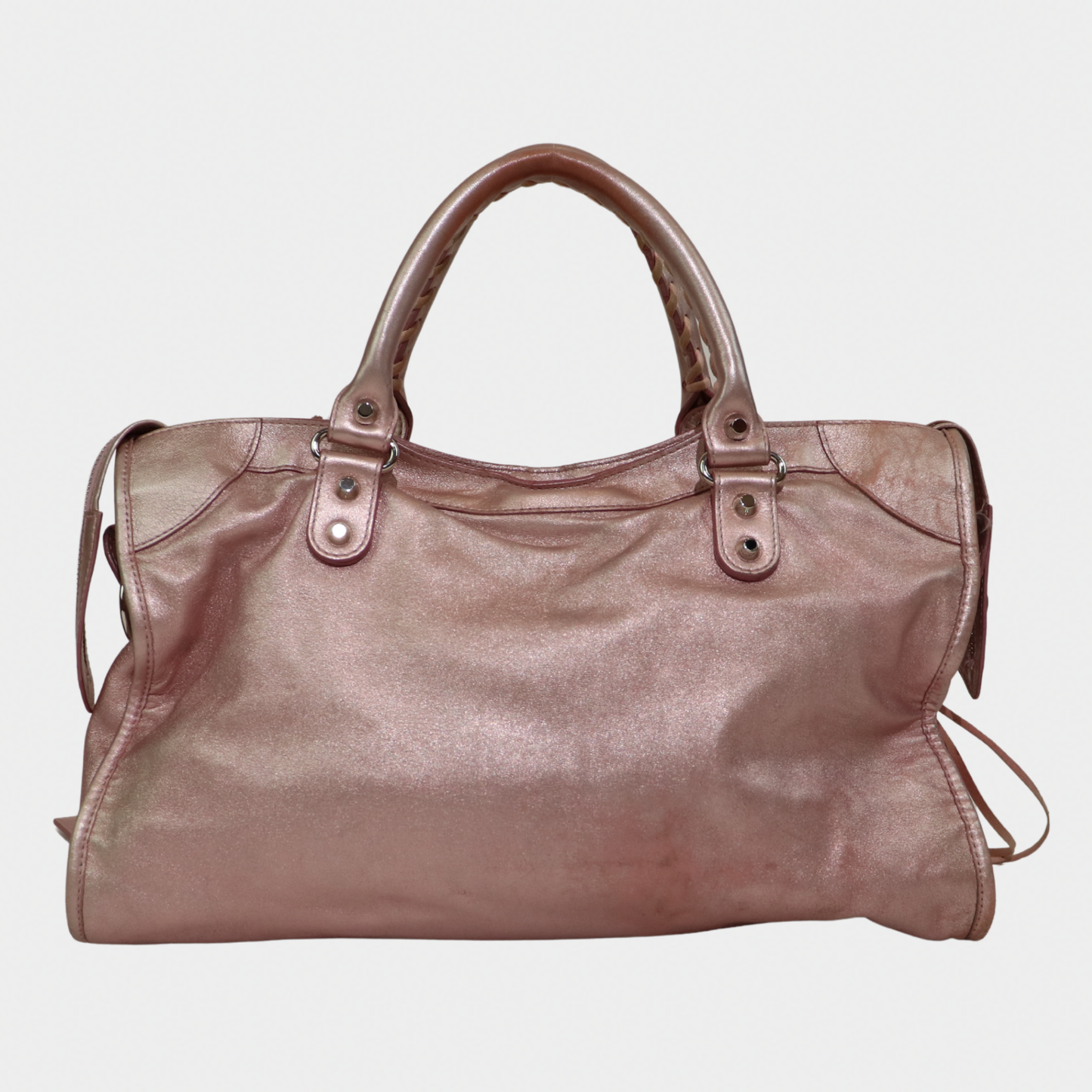 Limited Edition Metallic Pink Balenciaga City Bag