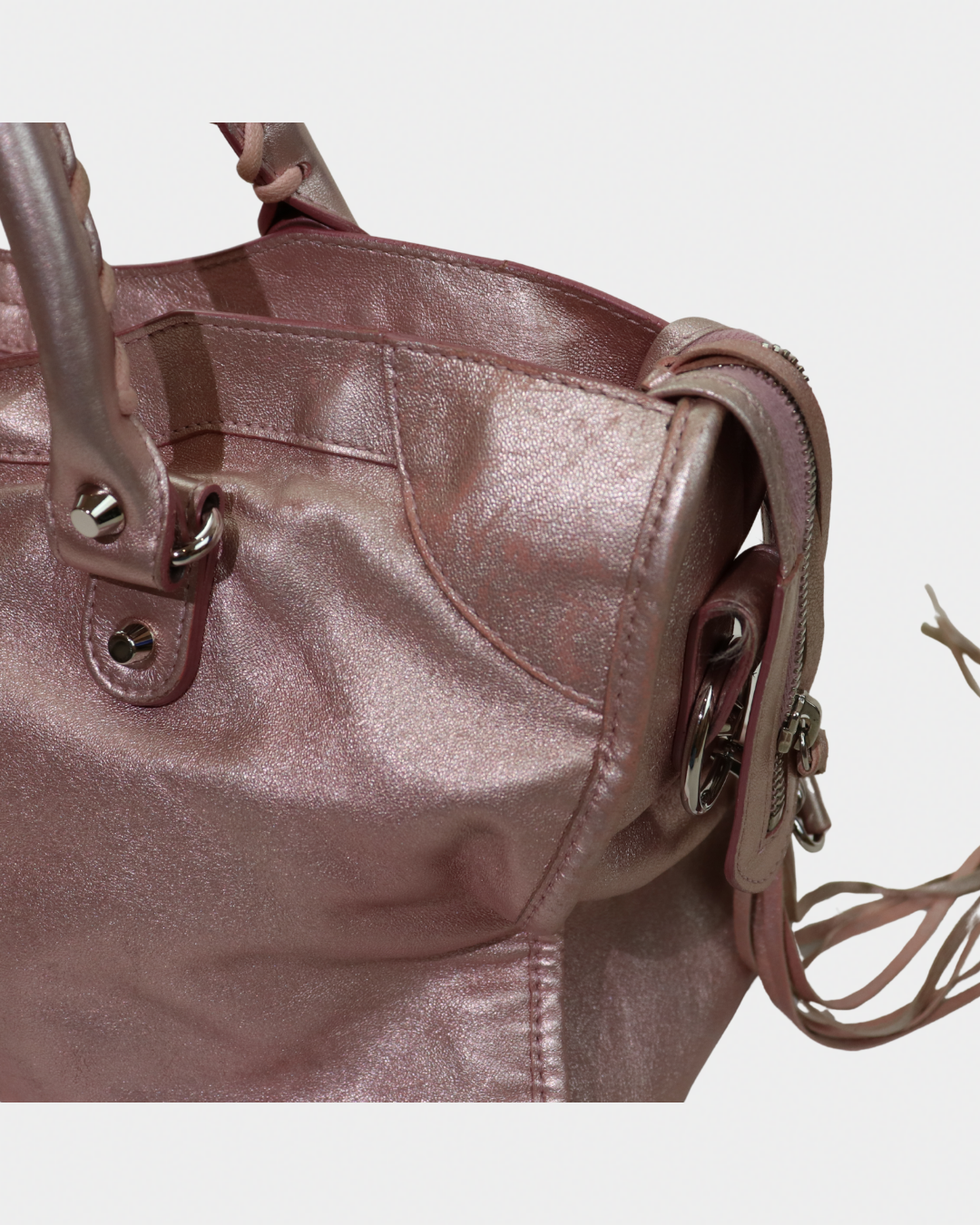 Balenciaga Metallic Pink Limited Edition City Bag
