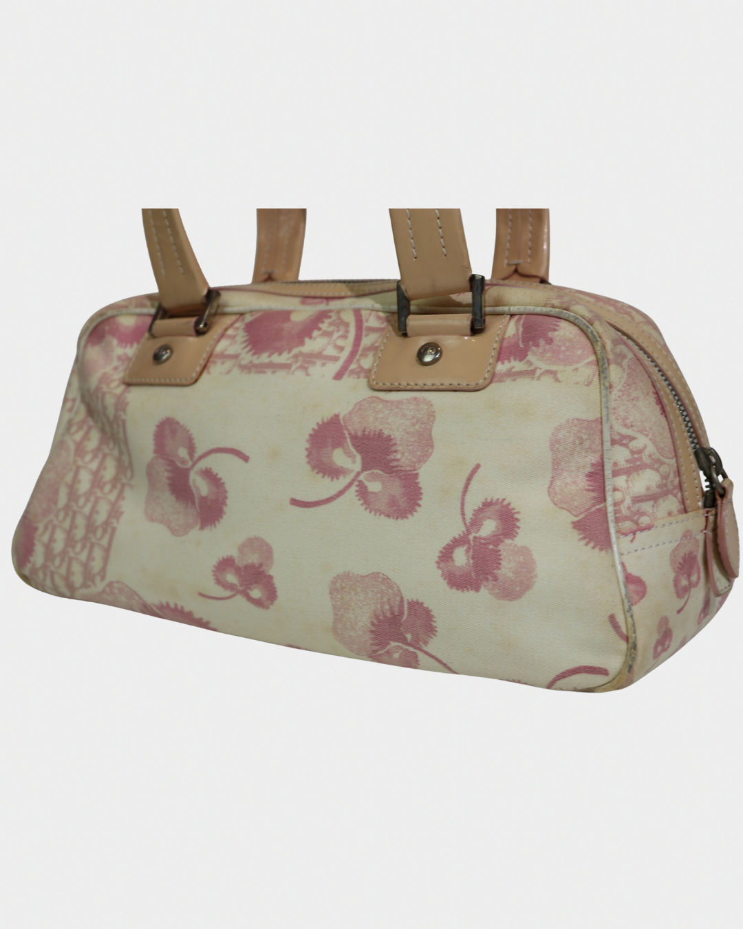 Dior Pink Cherry Diorissimo Mini Bowler Bag