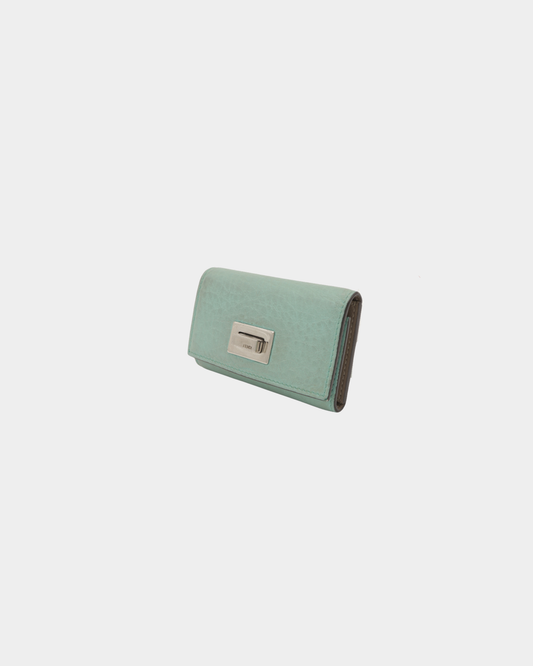 Fendi Mint Turn lock Key Case