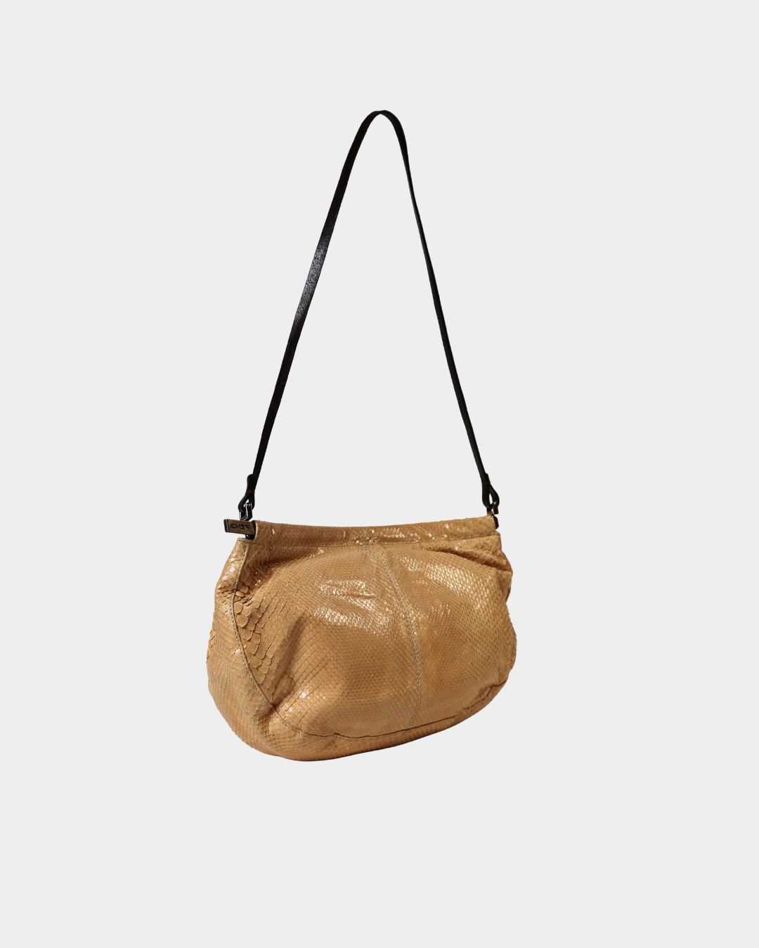 Fendi Python Metal Clasp Shoulder Bag