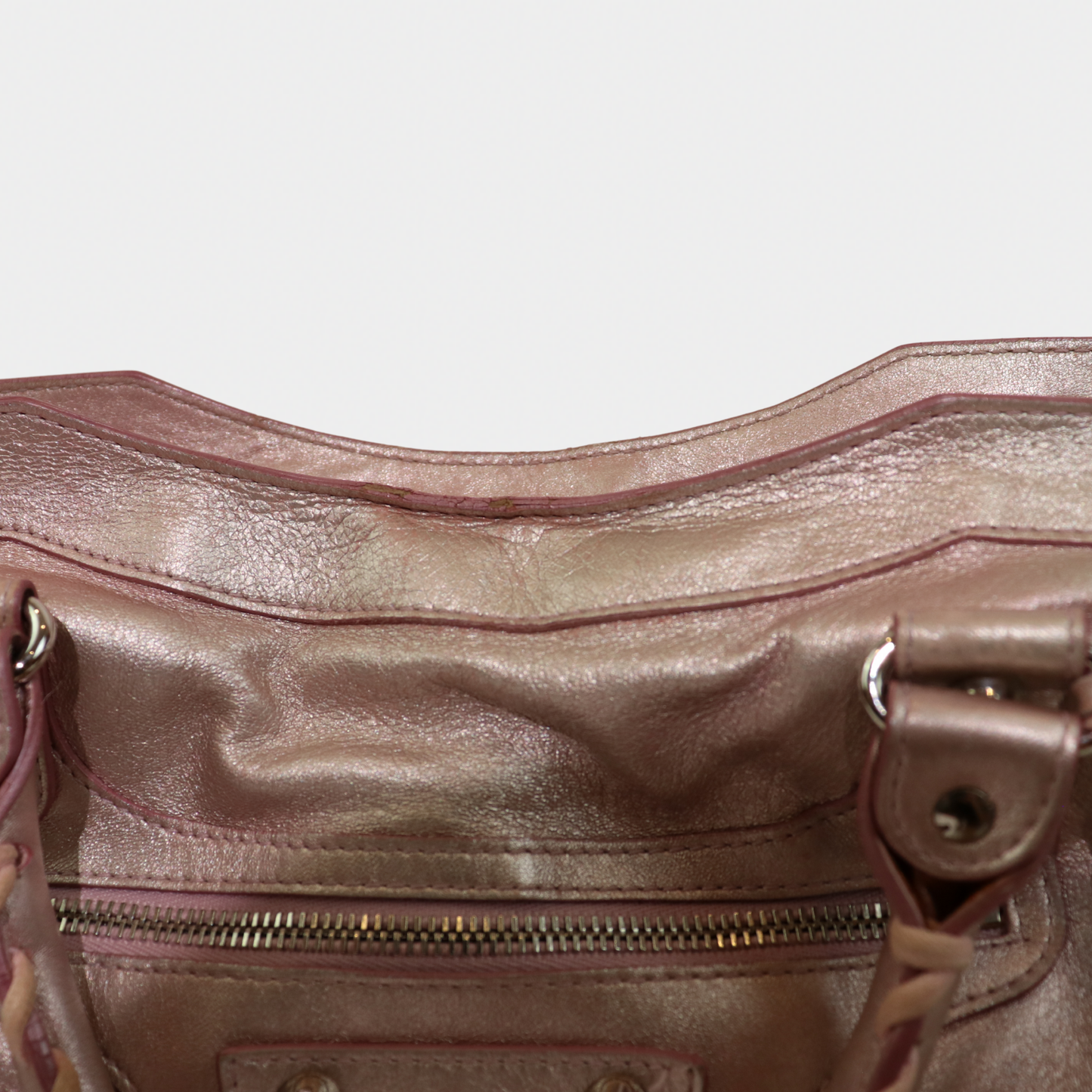 Limited Edition Metallic Pink Balenciaga City Bag