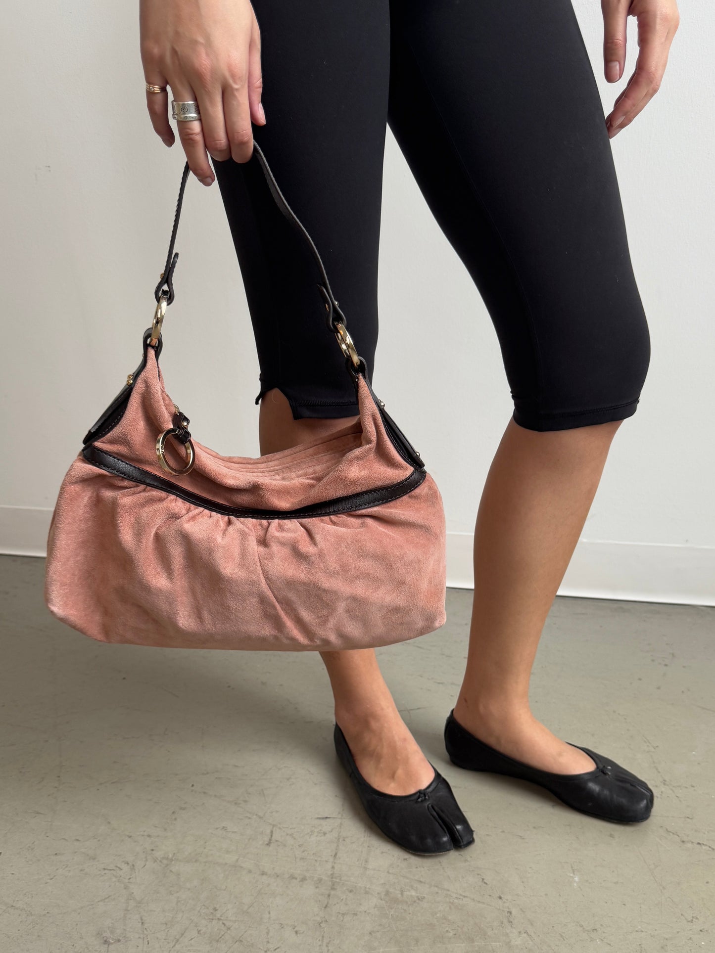 Fendi Soft Pink Suede Chef Bag