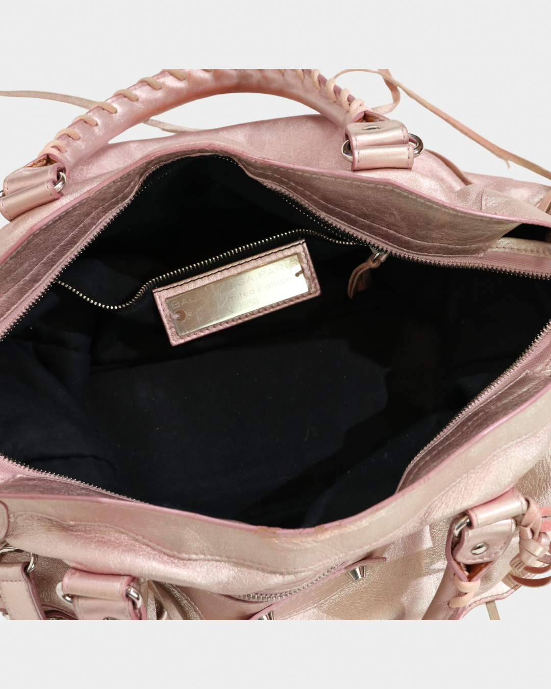 Balenciaga Metallic Pink Limited Edition City Bag