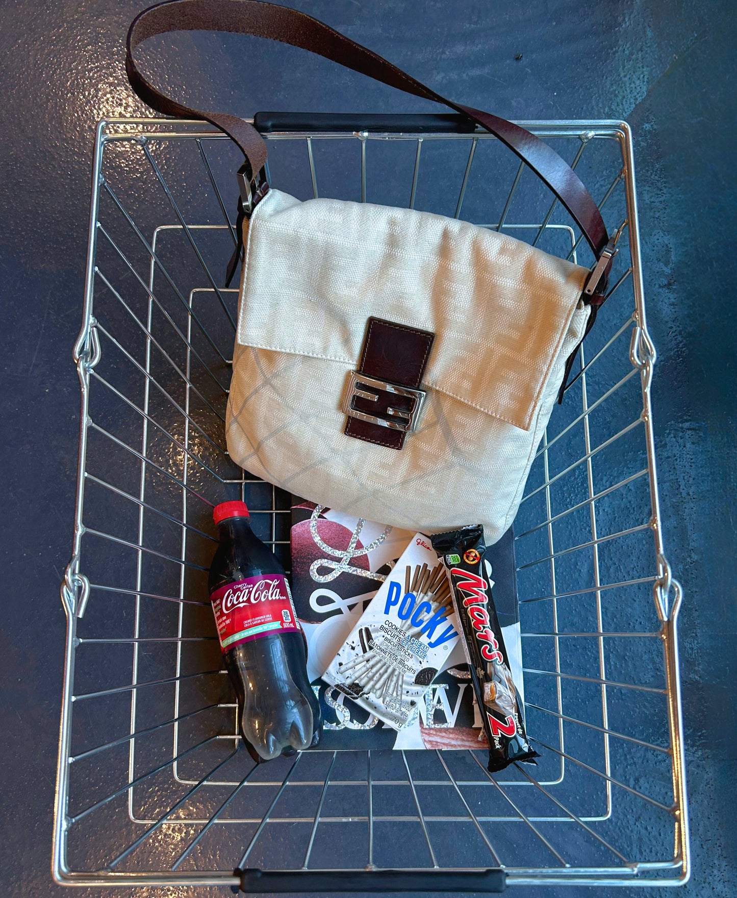 Fendi Zucca Cream Mamma Style Shoulder Bag