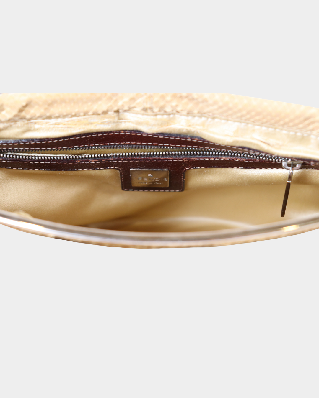 Fendi Python Metal Clasp Shoulder Bag
