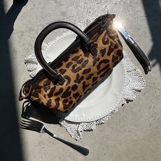 Prada Cheetah Mini Top Handle Bag