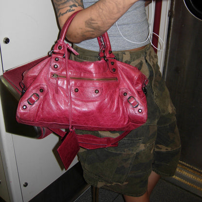Balenciaga City Bag Cherry Red Twiggy
