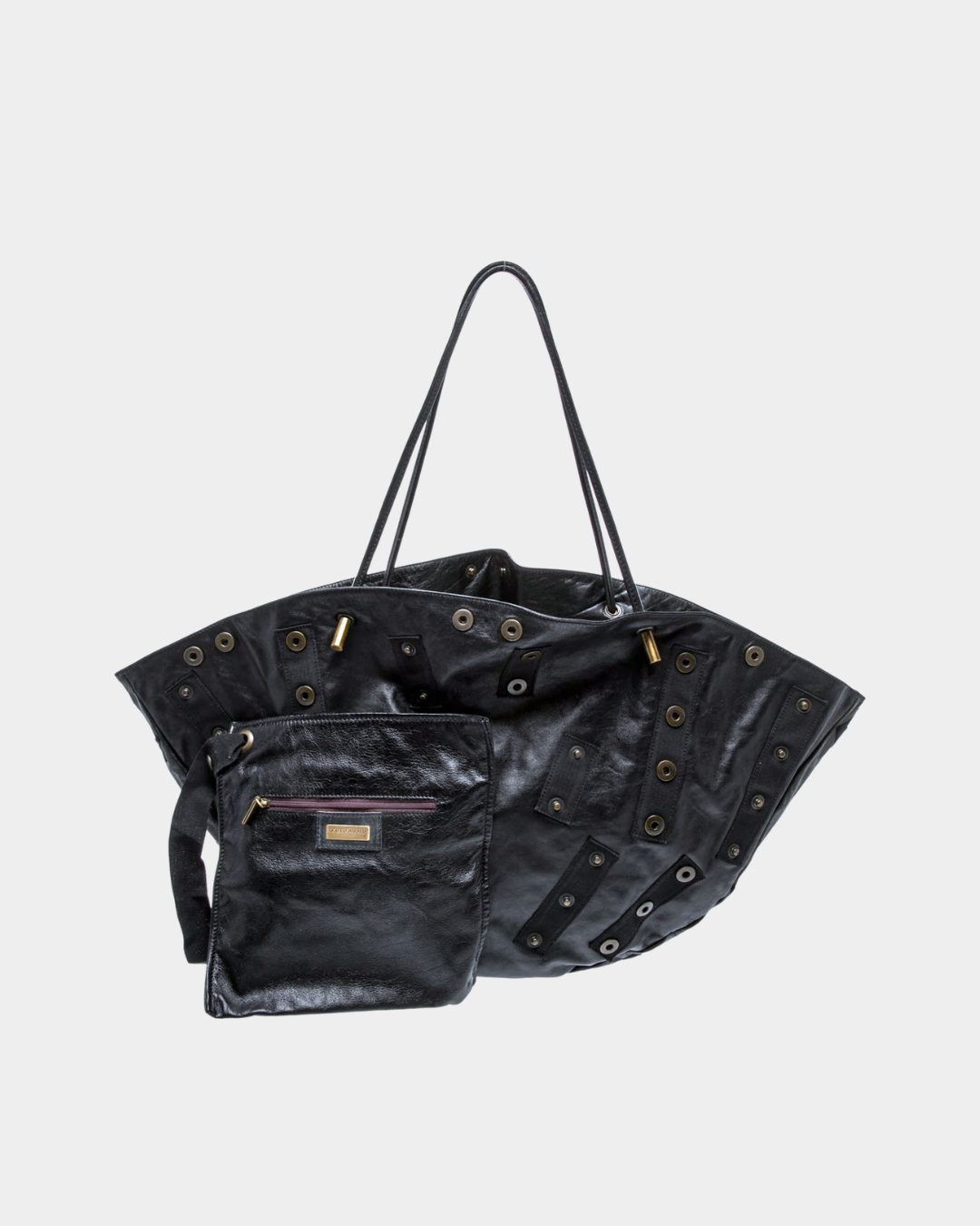 Dolce & Gabbana Black Metal Snap Tote Large