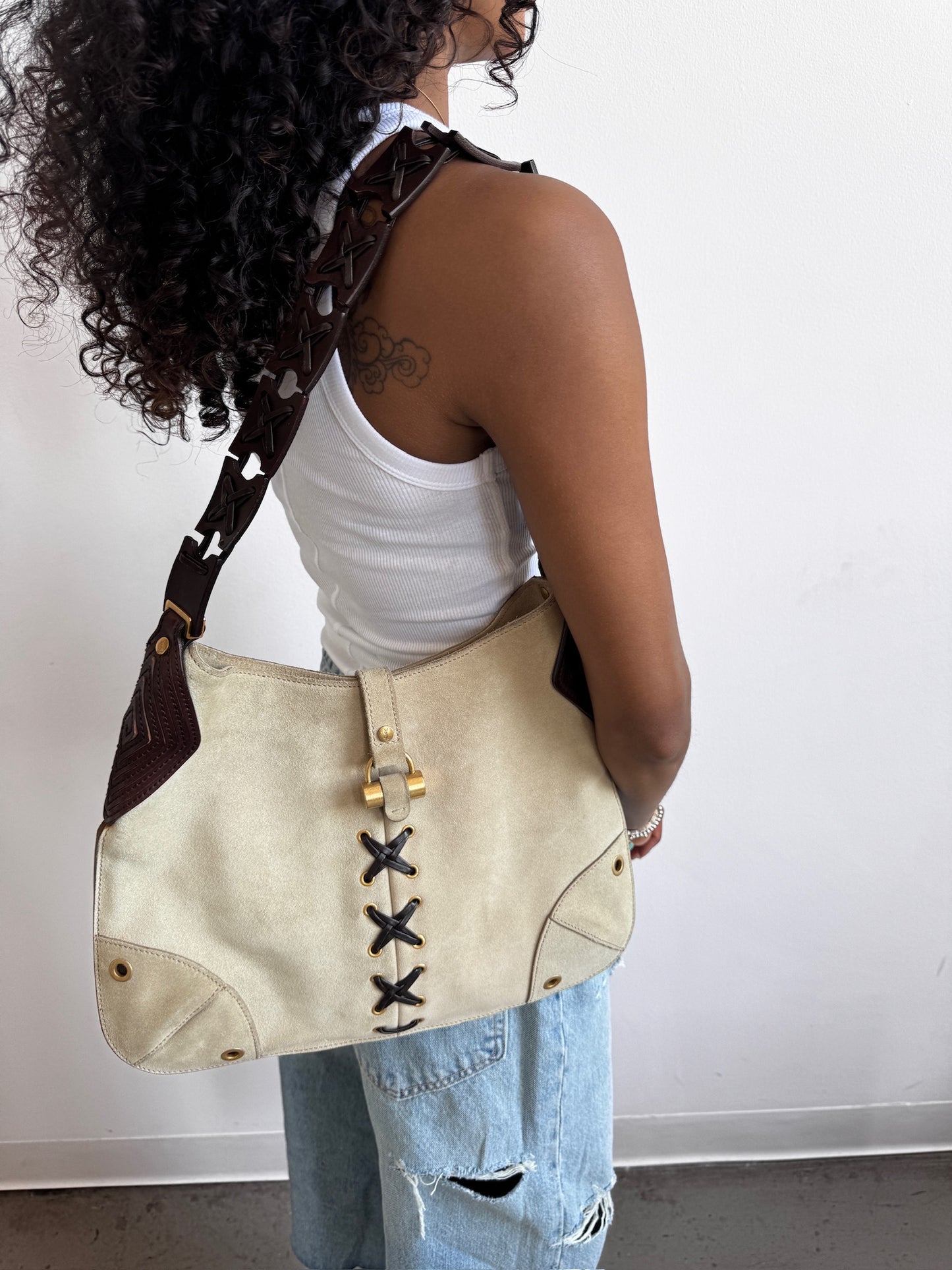 YSL Suede Hobo Bag