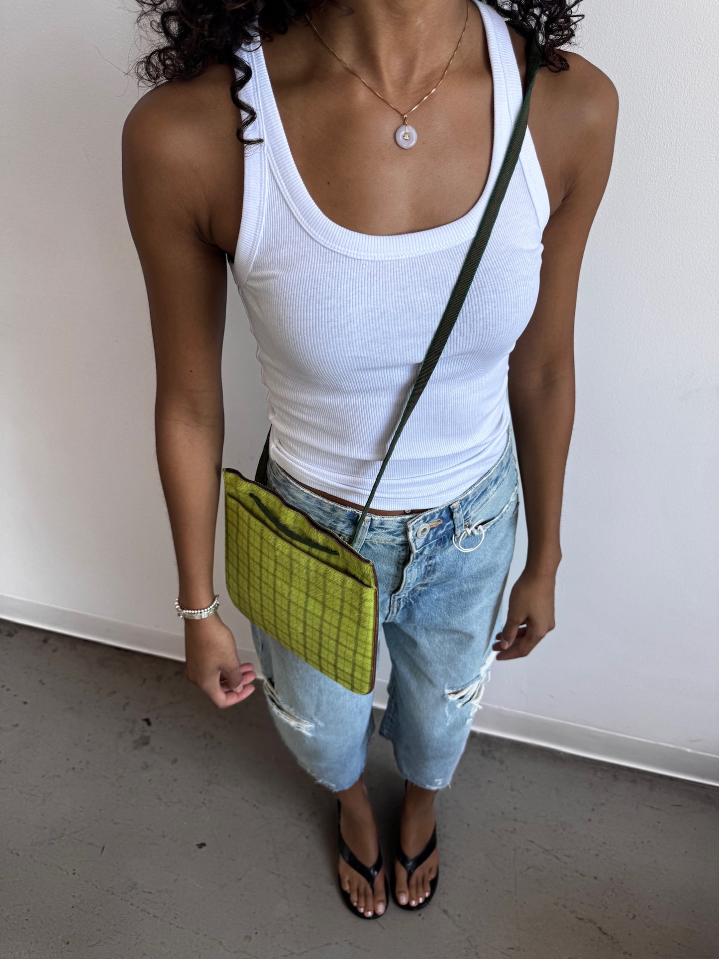 Miu miu FW/1999 Plaid Pony Hair Bag