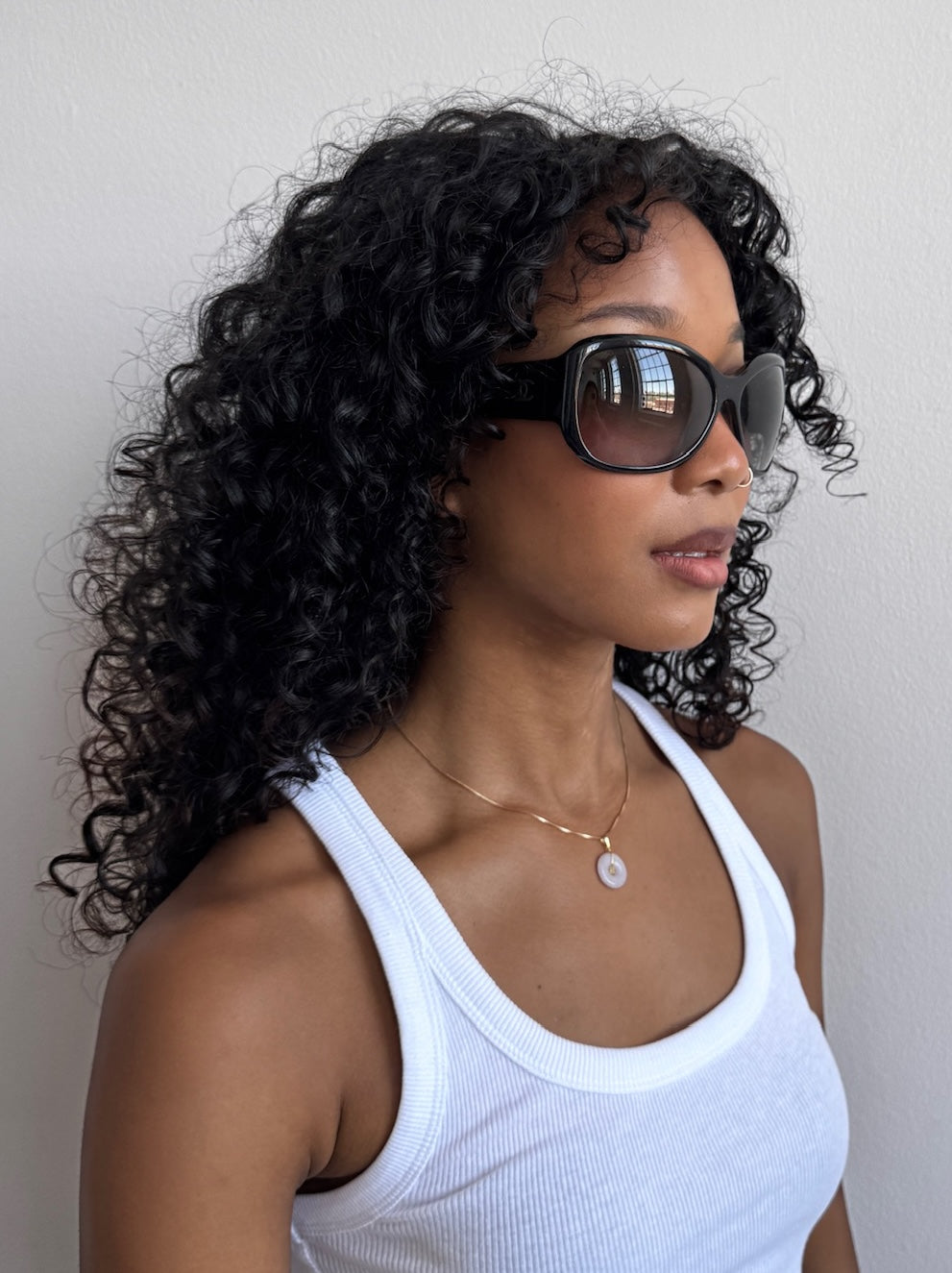 Chanel Mother of Pearl Sunglasses Black