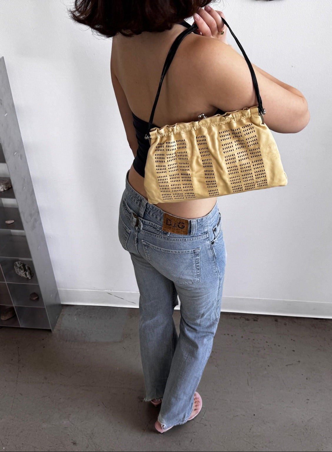 Miu Miu Cream Kisslock Bag
