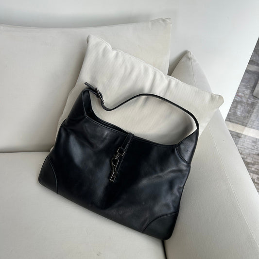 Gucci Leather Jackie O Hobo