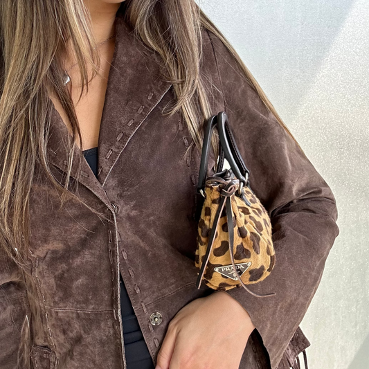 Prada Cheetah Mini Top Handle Bag