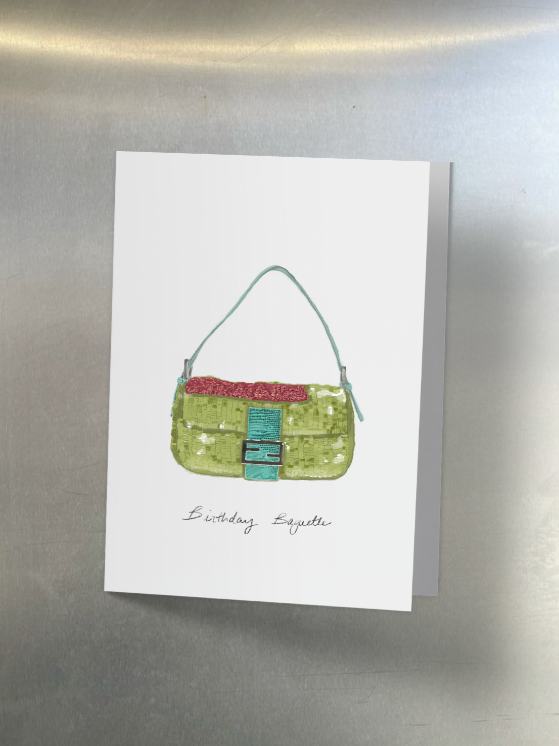 Birthday Baguette Card - Sequin Edition