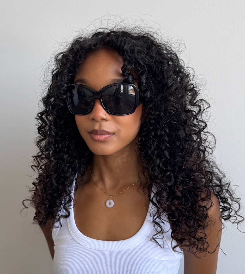 Miu Miu Black Cutout Logo Sunglasses