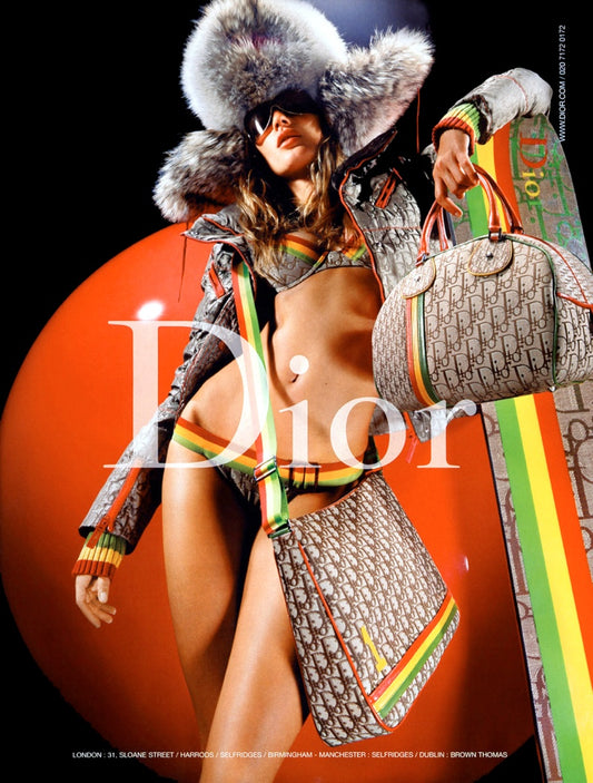 Christian Dior Diorissimo Rasta Saddle Bag