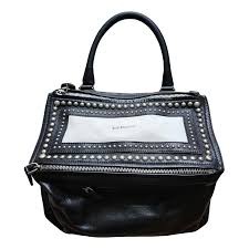 Givenchy Black Leather Studded Pandora Bag
