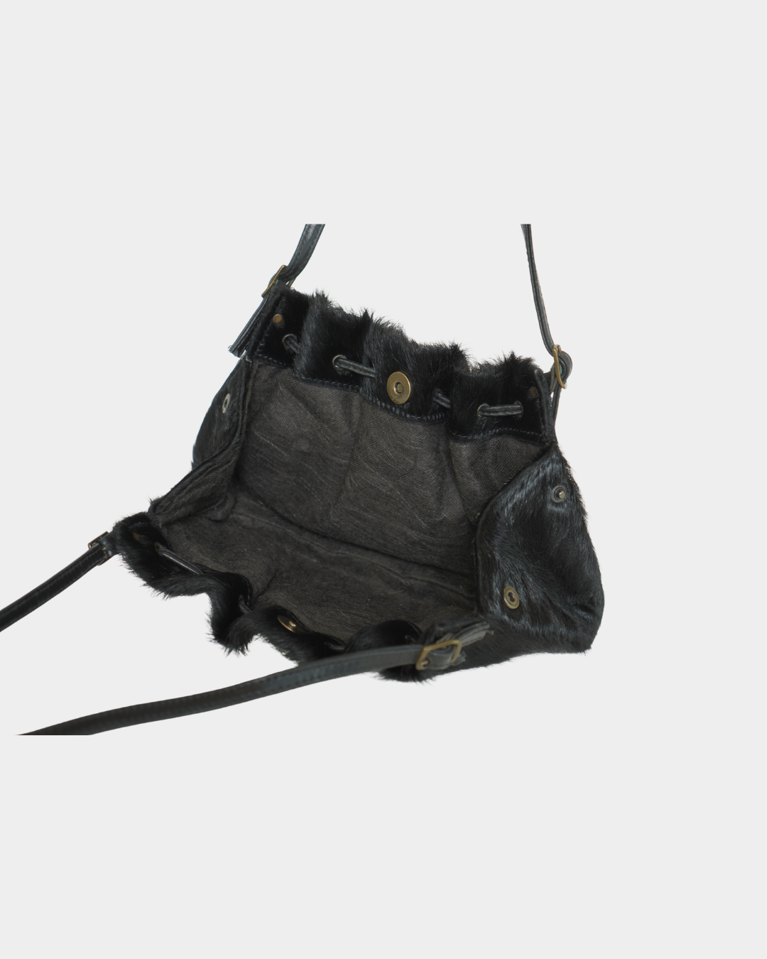 Black Pony hair Shoulder Bag